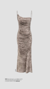 Vestido alça tule Cobra